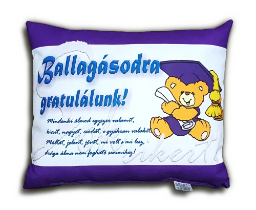Díszpárna - Gratulálunk,mackó