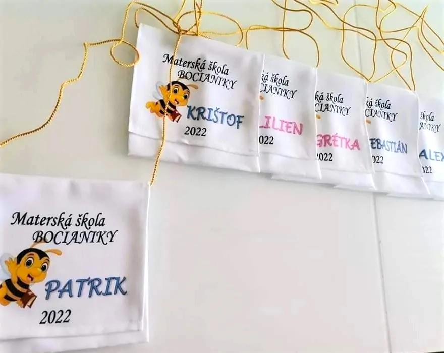Taštičky na rozlúčku so škôlkou/školou