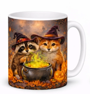 Šálka HALLOWEEN-lesné zvieratká