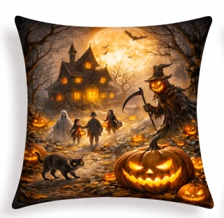 Vankúšik Halloween - s kosou