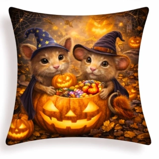 Vankúšik Halloween - lesné zvieratká ll.